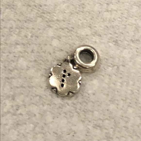 Pandora authentic sterling silver dangle with #1 in pink stones - Picture 2 of 2